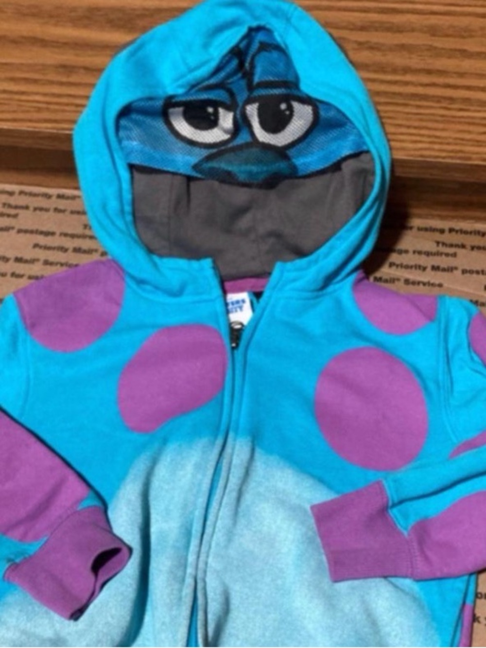 Disney Kids Blue & Purple Monsters Inc. Hoodie. Sully